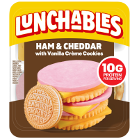 Lunchables Ham & Cheddar w Vanilla Cookie 3.5oz PKG