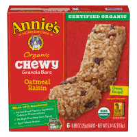 Annie's Organic Chewy Granola Bars Oatmeal Raisin 6CT 5.34oz PKG product image