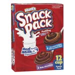 Hunt's Snack Pack Pudding Milk Chocolate & Chocolate Swirl 12CT Cups product image