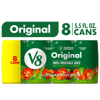 V8 Original 100% Vegetable Juice, 5.5 fl oz Can, 8 Count
