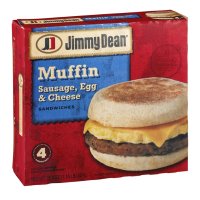 Jimmy Dean Muffin Sandwiches Sausage, Egg and Cheese Meal Size 4CT product image