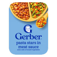 Gerber Mealtime for Toddler, Pasta Stars in Meat Sauce with Mixed Vegetables,  6.8 oz Tray