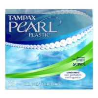 Tampax Pearl Tampons Super Absorbency w Plastic Applicator Unscented 36CT product image