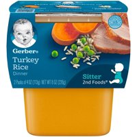 Gerber 2nd Foods Turkey Rice Dinner 4oz 2PK product image