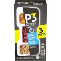 P3 Portable Protein Pack Honey Roasted Peanuts, Ham Jerky, Sunflower Kernels 3Pack 5.4oz product image