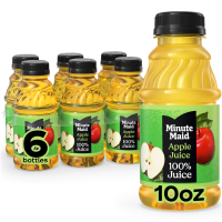 Minute Maid Apple 100% Juice From Concentrate 6PK of 10oz BTLS