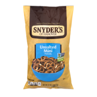 Snyder's of Hanover Mini Pretzels Unsalted 12oz Bag product image