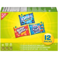 Nabisco Cookies Variety Pack Mini Chips Ahoy, Oreo & Nutter Butter 12CT Box product image