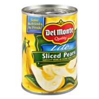 Del Monte Lite Sliced Pears in Extra Light Syrup 15oz Can product image