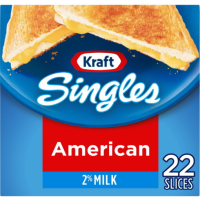 Kraft American Cheese Singles 2% Milk Reduced Fat 22CT 12oz PKG