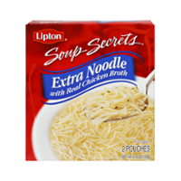Lipton Soup Secrets Extra Noodle with Chicken Broth 2CT 4.9oz PKG product image
