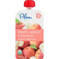 Plum Organics Baby Food Stage 2 Peach, Banana, & Apricot 4oz Pouch product image