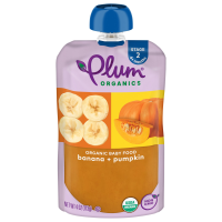 Plum Organics Baby Food Stage 2 Pumpkin & Banana 4oz Pouch