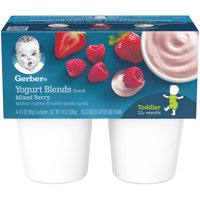 Gerber Yogurt Blends Mixed Berry 3.5oz 4CT PKG product image