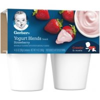 Gerber Yogurt Blends Strawberry 3.5oz 4CT PKG product image