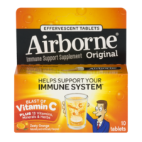 Airborne Effervescent Health Formula Tablets Zesty Orange 10CT product image