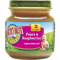 Earth's Best Organic Baby Food 2nd Pears and Raspberries 4oz. Jar product image