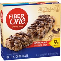 General Mills Fiber One Chewy Bars Oats & Chocolate 5CT 7oz Box product image