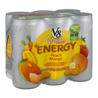 V8 V-Fusion Energy Drink Peach Mango 6Pk 8oz Cans product image