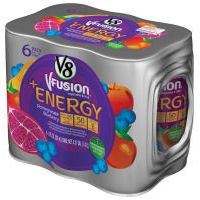 V8 V-Fusion Energy Drink Pomegranate Blueberry 6Pk 8oz Cans product image