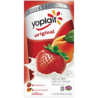 Yoplait Yogurt Strawberry & Harvest Peach 8CT of 6oz Cups product image