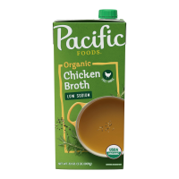 Pacific Natural Foods Organic Low Sodium Chicken Broth  32oz CTN