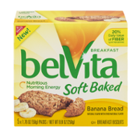 Nabisco belVita Soft Baked Breakfast Biscuits Banana Bread 5PK Box product image