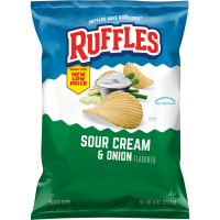 Ruffles Potato Chips Sour Cream & Onion 8oz Bag