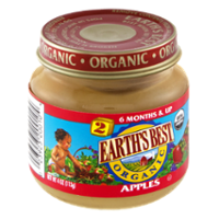 Earth's Best Organic Stage 2 Apples 4oz Jar product image