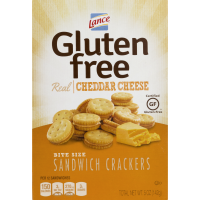 Lance Gluten Free Bite Size Sandwich Crackers Cheddar Cheese 5oz Box product image