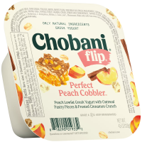 Chobani, Flip Perfect Peach Cobbler Low-Fat Greek Yogurt 4.5oz