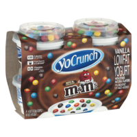 YoCrunch Lowfat Vanilla Yogurt with M&Ms Toppings 4Pack of 4oz Cups product image