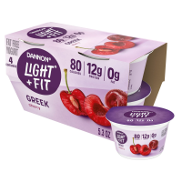 Dannon Light & Fit Greek Nonfat Yogurt Cherry 5.3oz EA 4PK