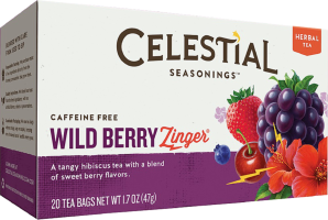 Celestial Seasonings Herbal Tea Wild Berry Zinger - Caffeine Free | 20 Bags