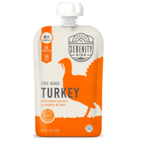 Serenity Kids Free Range Turkey with Organic Sweet Potato, Pumpkin & Beet Baby Food Pouch - 3.5oz