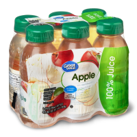 Store Brand 100 % Apple Juice, 6 Ct 8 Fl Oz Bottles