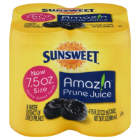 Sunsweet Amazin Prune Juice, 4 Ct 7.5 Oz Cans
