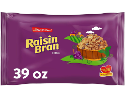 Malt-O-Meal Raisin Bran Cereal  Family Size Breakfast Cereal, 39 Oz