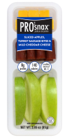 Pro2Snax Sliced Apples Turkey Sausage Bites & Mild Cheddar Cheese, 2.85 Oz