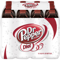 Diet Dr Pepper Soda, 12 pack - 16,9 Oz Bottle