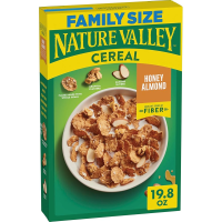 Nature Valley Honey Almond Breakfast Cereal with Flakes, Family Size, 19.8 Oz