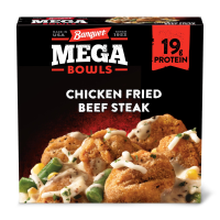Banquet Mega Bowls Chicken Fried Beef Steak Frozen Dinner 14 Oz