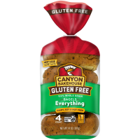 Canyon Bakehouse Everything Bagels 4 Count 14 Oz Package