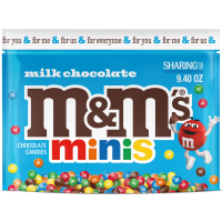 M&M'S Minis Milk Chocolate Candy, Sharing Size, 9.4 Oz Resealable Bag