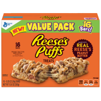 Reese's Puffs Breakfast Cereal Treat Bars, Peanut Butter & Cocoa, 16 Ct