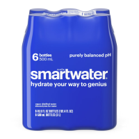 Smartwater Premium Water Bottles, 6 Ct, 16.9 oz