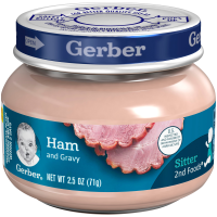 Gerber Baby Food Stage 2, Ham & Gravy Jar - 2.5oz