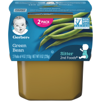 Gerber 2nd Foods Natural for Baby Food, Green Beans, 4 oz Tubs (2 Pack)