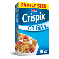 Kellogg's Crispix Cold Breakfast Cereal, 8 Vitamins and Minerals, Family Size, Original, 18oz Box