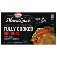 Hormel Black Label Bacon, Gluten Free, Fully Cooked, Shelf Stable, 2.52 oz Plastic Package